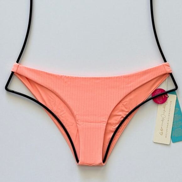 Beach Bunny Angela Skimpy Bikini Bottom -Shirred Back - Sorbet - Medium - Picture 1 of 8